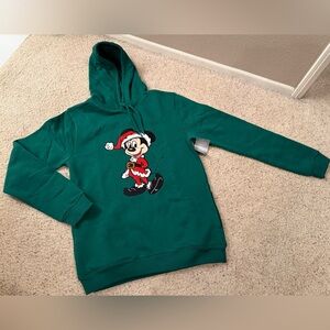Disney Green Mickey Mouse Santa Hoodie